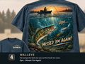 Walleye — Missed Bait artwork preview; garment shown is a concept mockup, final Hoodie placement pending
