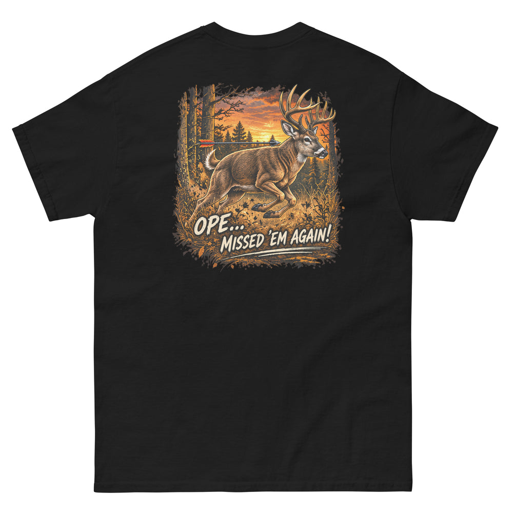 O’MEA™ Whitetail — Classic Tee, black, back #color_black