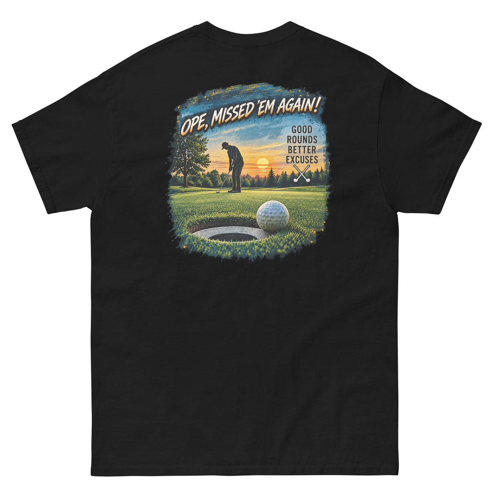 O’MEA™ Golf — Near-Miss Putt — Classic Tee, black, back #color_black