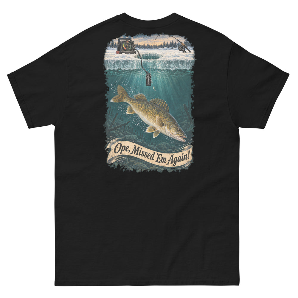 O’MEA™ Walleye — Sonar Tangle — Classic Tee, black, back #color_black