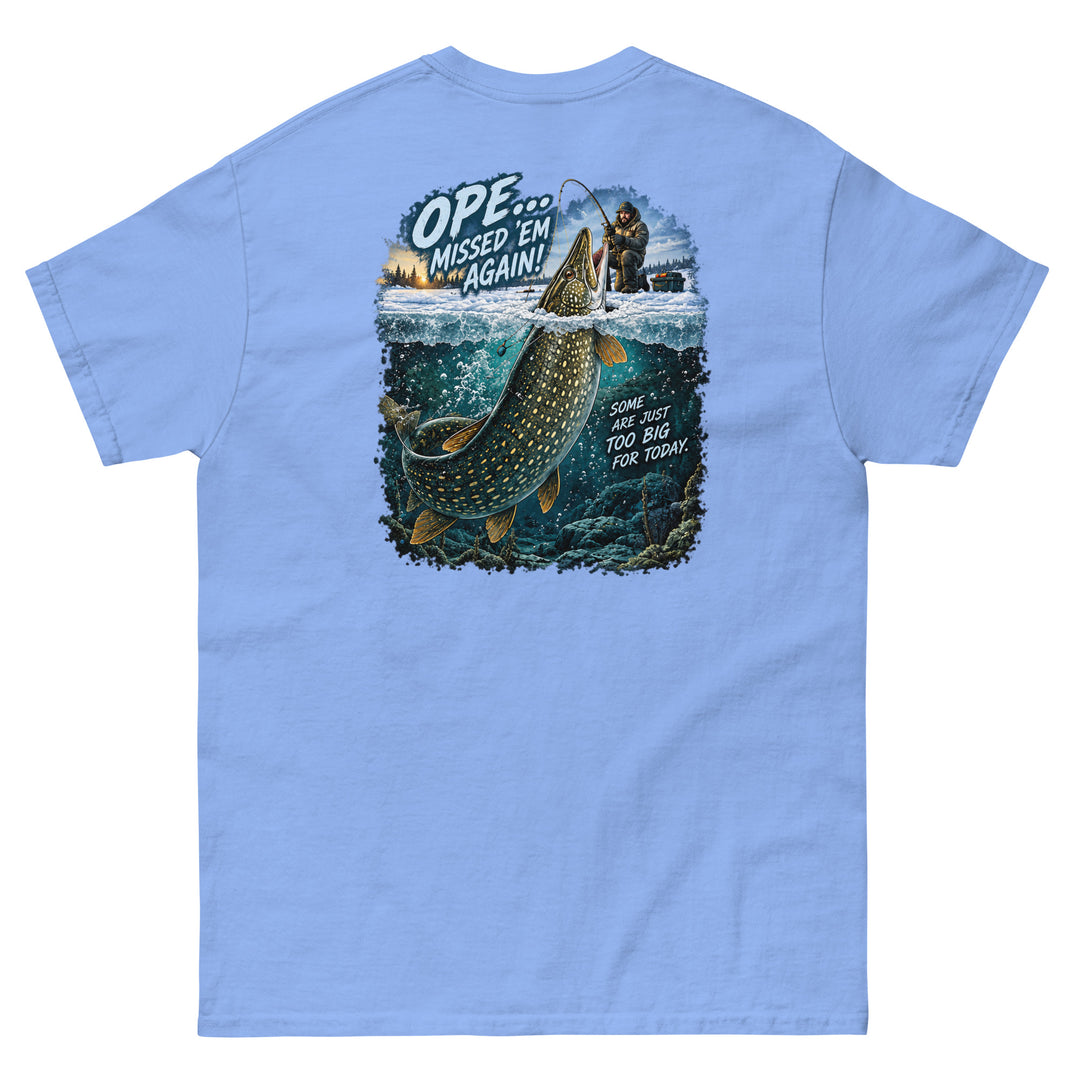O’MEA™ Northern Pike — Classic Tee, carolina blue, back 