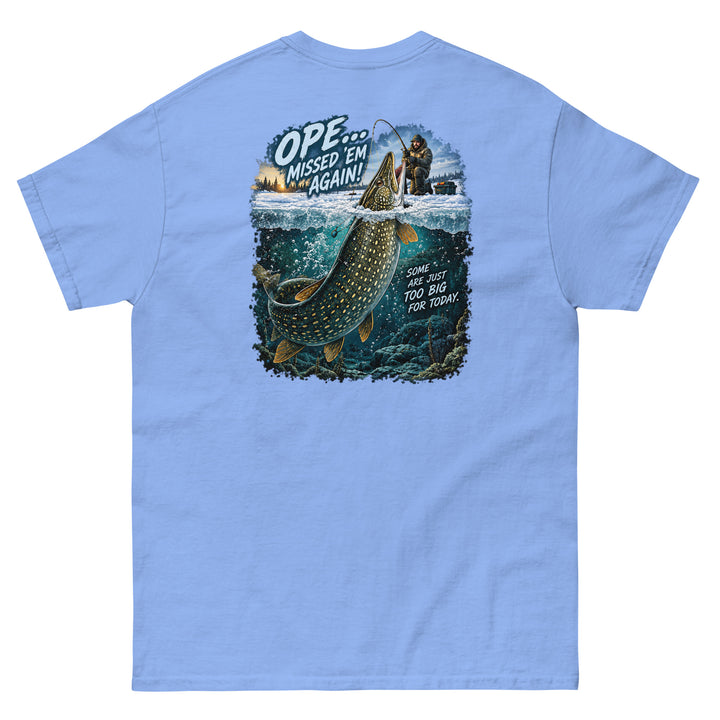 O’MEA™ Northern Pike — Classic Tee, carolina blue, back 