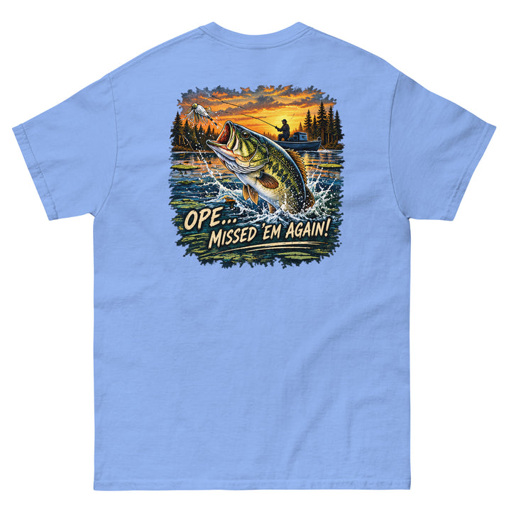 O’MEA™ Bass — Classic Tee, carolina blue, back 
