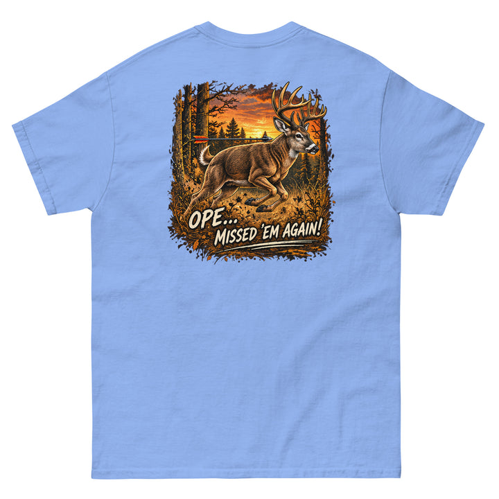 O’MEA™ Whitetail — Classic Tee, carolina blue, back 
