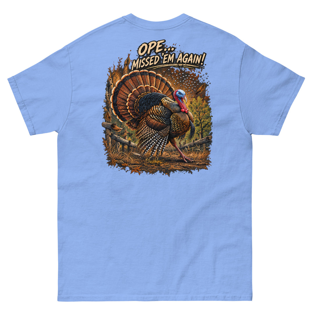 O’MEA™ Turkey — Classic Tee, carolina blue, back 
