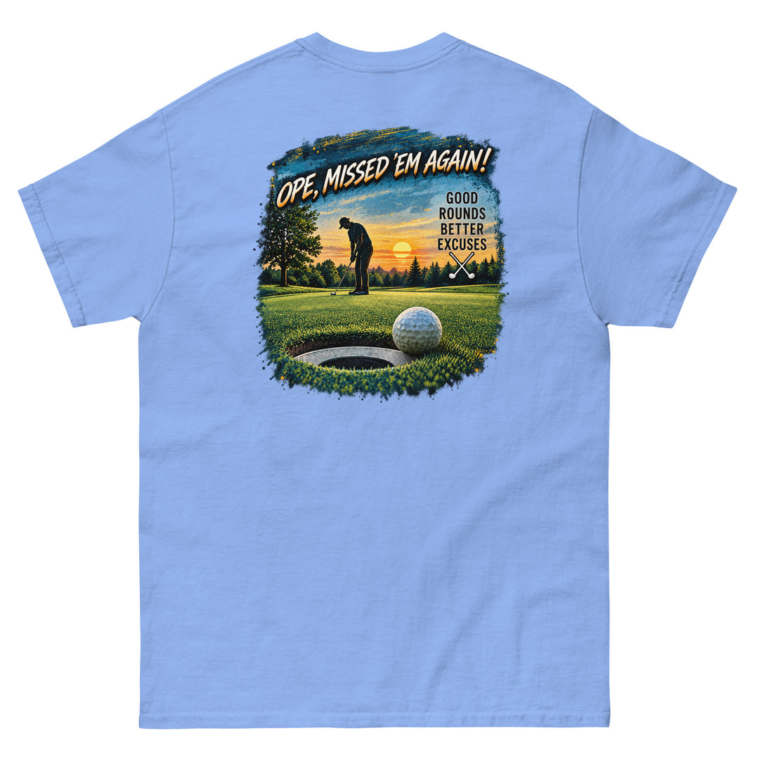 O’MEA™ Golf — Near-Miss Putt — Classic Tee, carolina blue, back 
