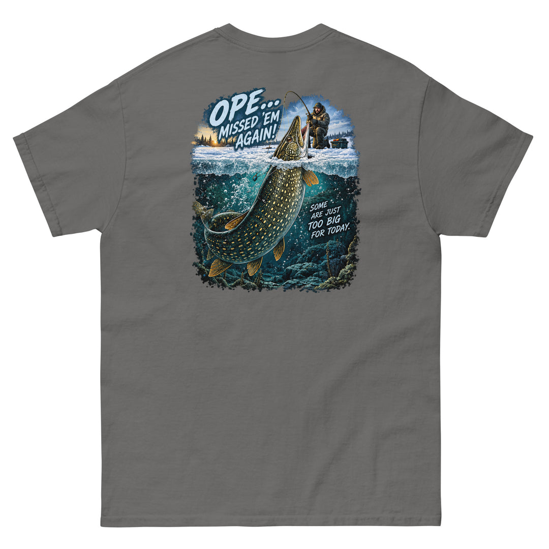 O’MEA™ Northern Pike — Classic Tee, charcoal, back 