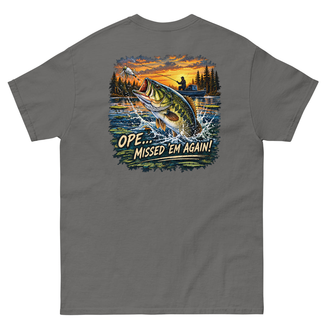 O’MEA™ Bass — Classic Tee, charcoal, back 