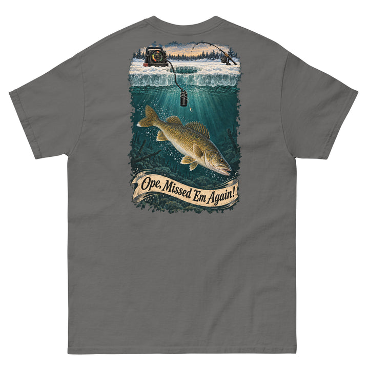 O’MEA™ Walleye — Sonar Tangle — Classic Tee, charcoal, back 