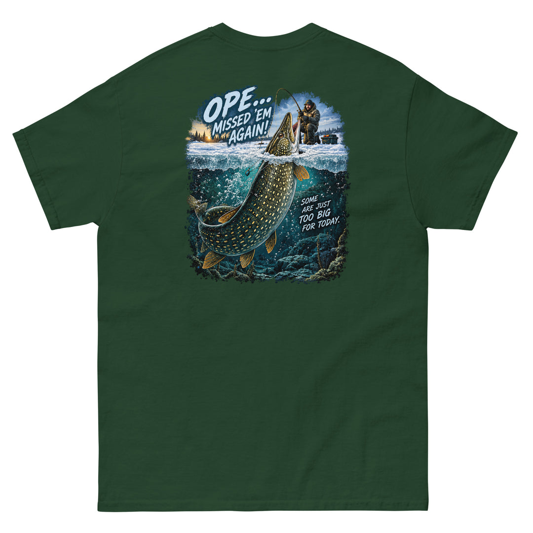 O’MEA™ Northern Pike — Classic Tee, forest green, back 