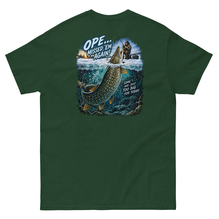 O’MEA™ Northern Pike — Classic Tee, forest green, back 