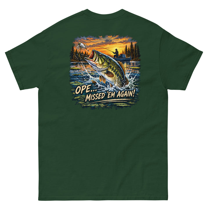 O’MEA™ Bass — Classic Tee, forest green, back 