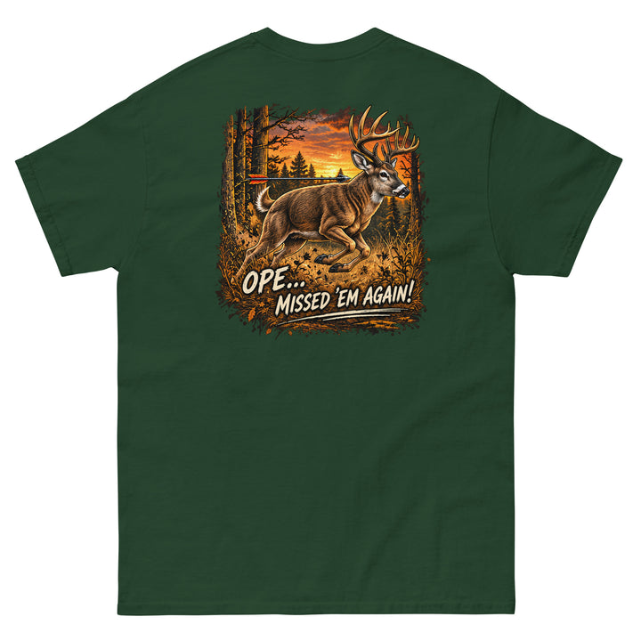 O’MEA™ Whitetail — Classic Tee, forest green, back 