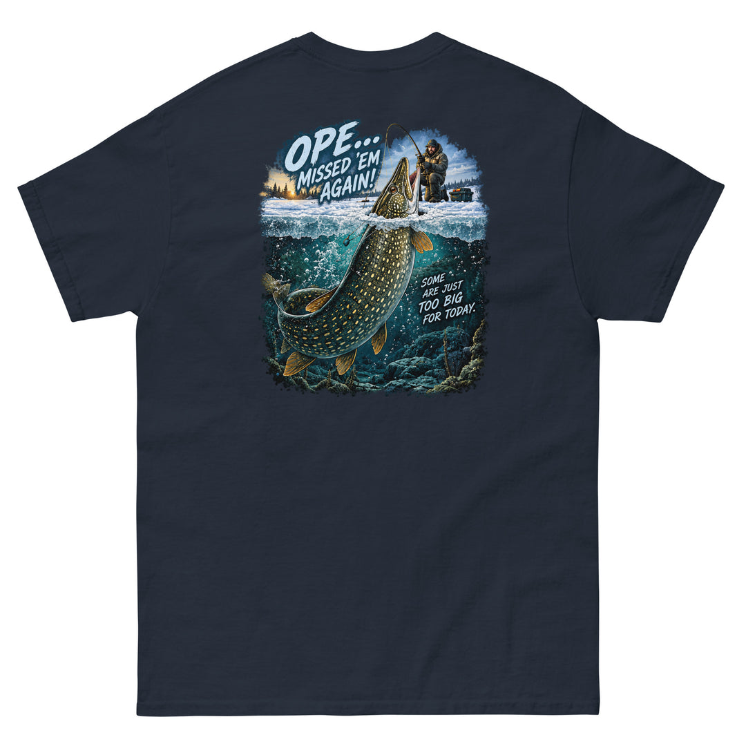 O’MEA™ Northern Pike — Classic Tee, navy, back 
