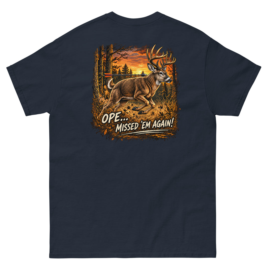 O’MEA™ Whitetail — Classic Tee, navy, back 