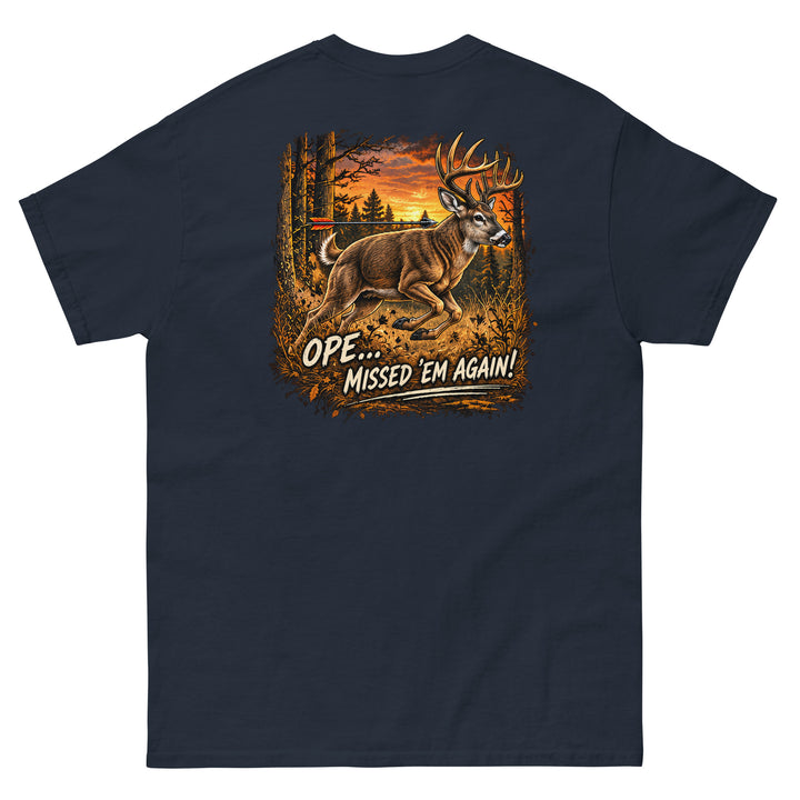 O’MEA™ Whitetail — Classic Tee, navy, back 