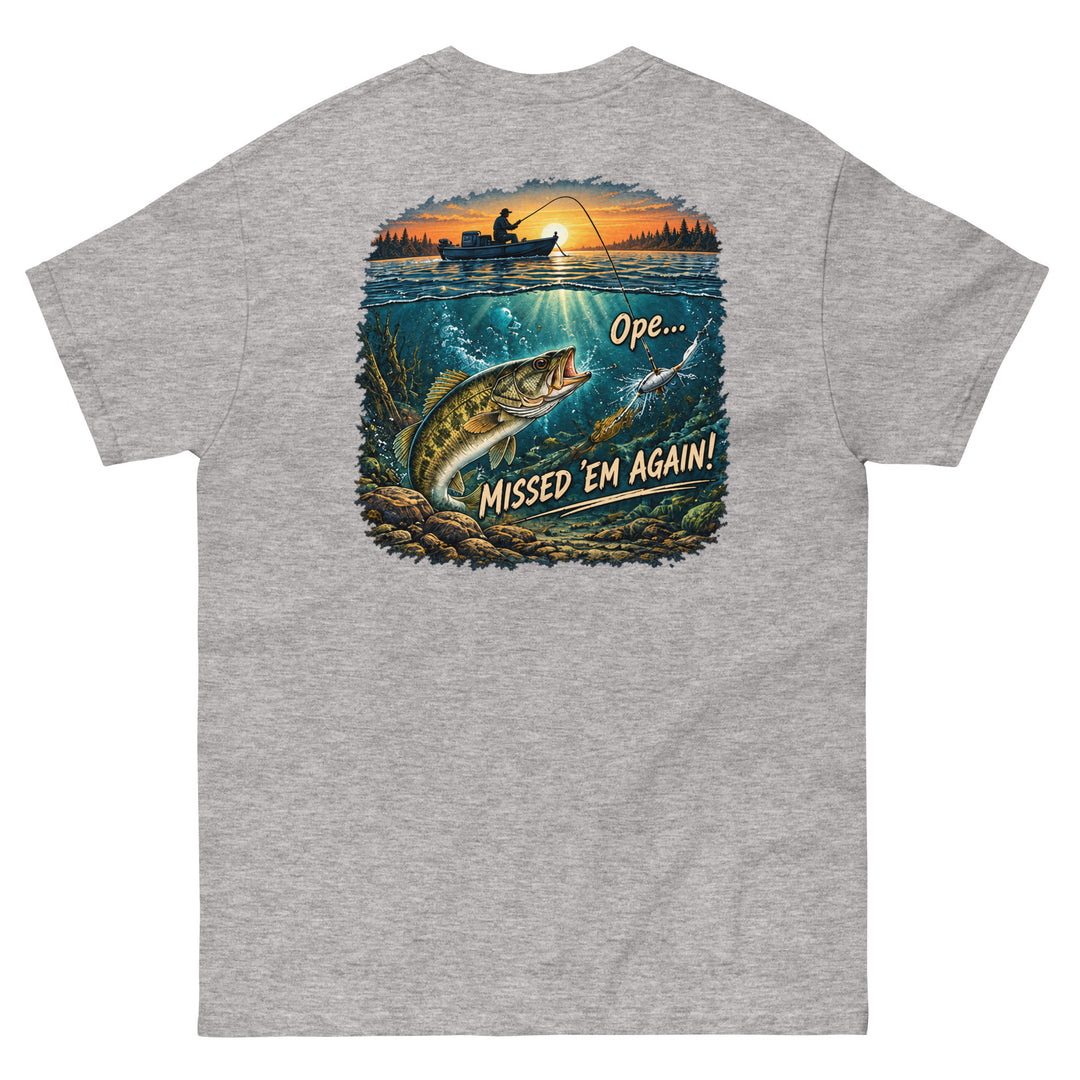 O’MEA™ Walleye — Missed Bait — Classic Tee, sport grey, back 