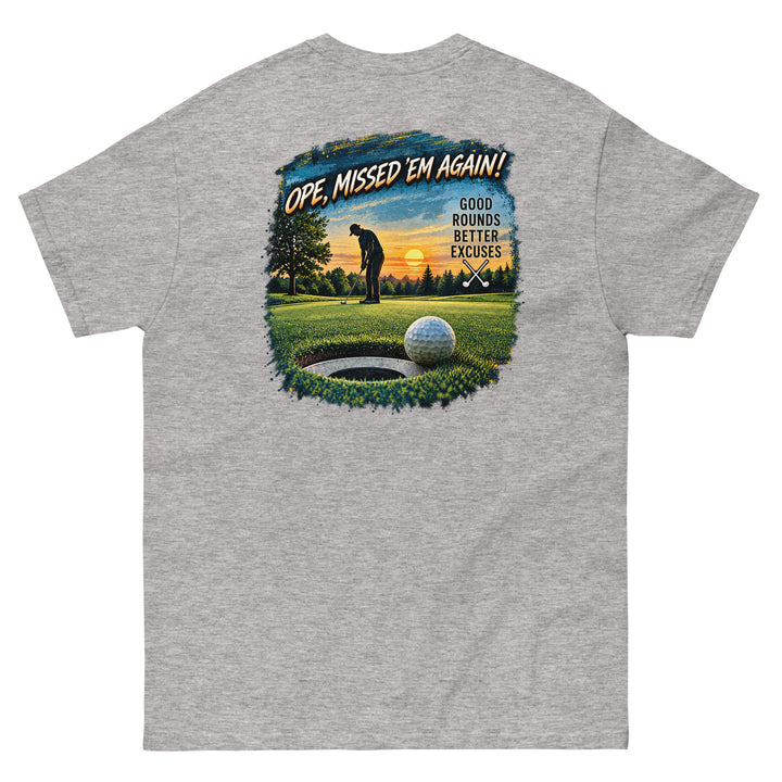 O’MEA™ Golf — Near-Miss Putt — Classic Tee, sport grey, back 