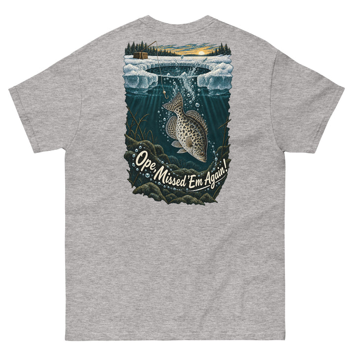 O’MEA™ Crappie — Back Down the Hole — Classic Tee, sport grey, back 