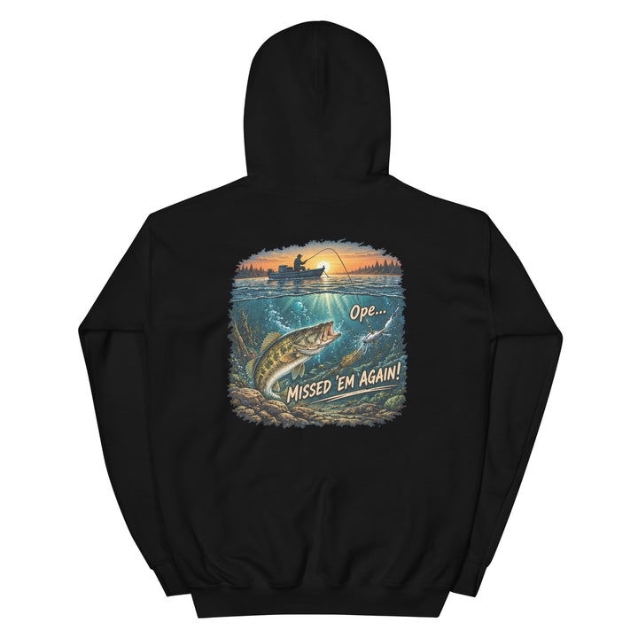 O’MEA™ Walleye — Missed Bait — Hoodie, black, back 