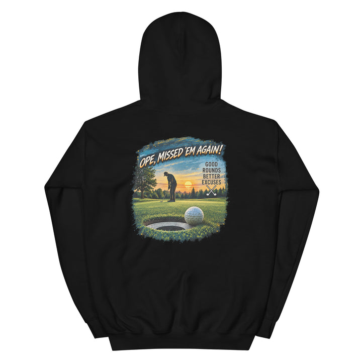 O’MEA™ Golf — Near-Miss Putt — Hoodie, black, back 