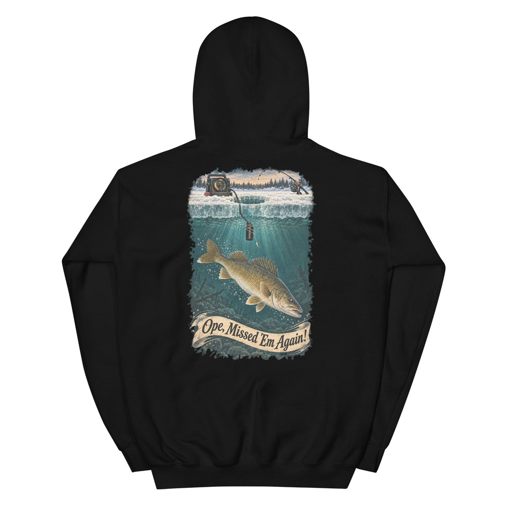O’MEA™ Walleye — Sonar Tangle — Hoodie, black, back #color_black