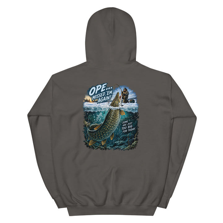 O’MEA™ Northern Pike — Hoodie, charcoal, back 