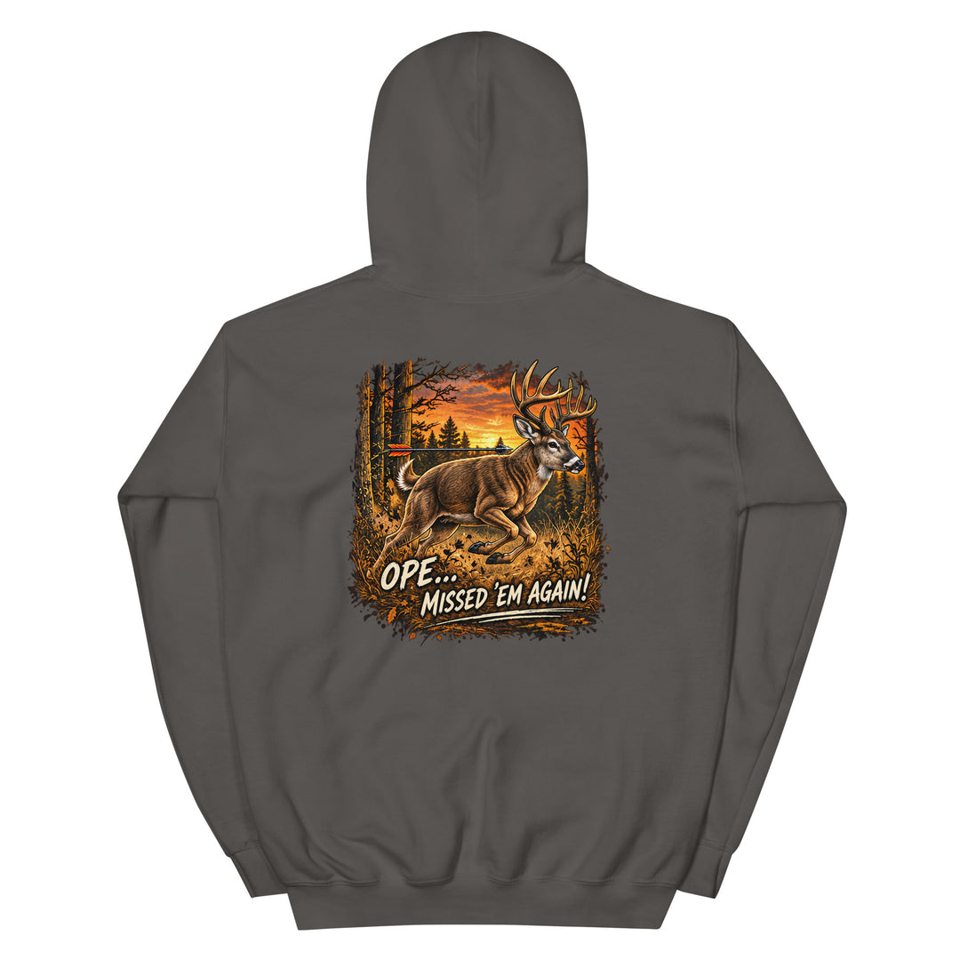 O’MEA™ Whitetail — Hoodie, charcoal, back 