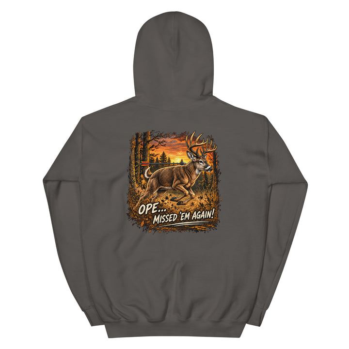 O’MEA™ Whitetail — Hoodie, charcoal, back 