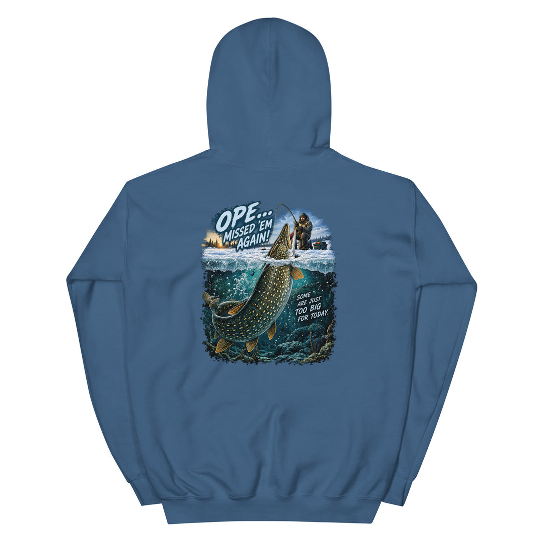 O’MEA™ Northern Pike — Hoodie, indigo blue, back 