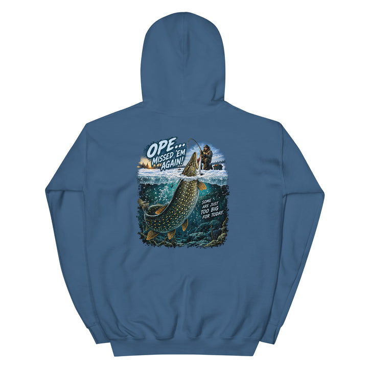 O’MEA™ Northern Pike — Hoodie, indigo blue, back 