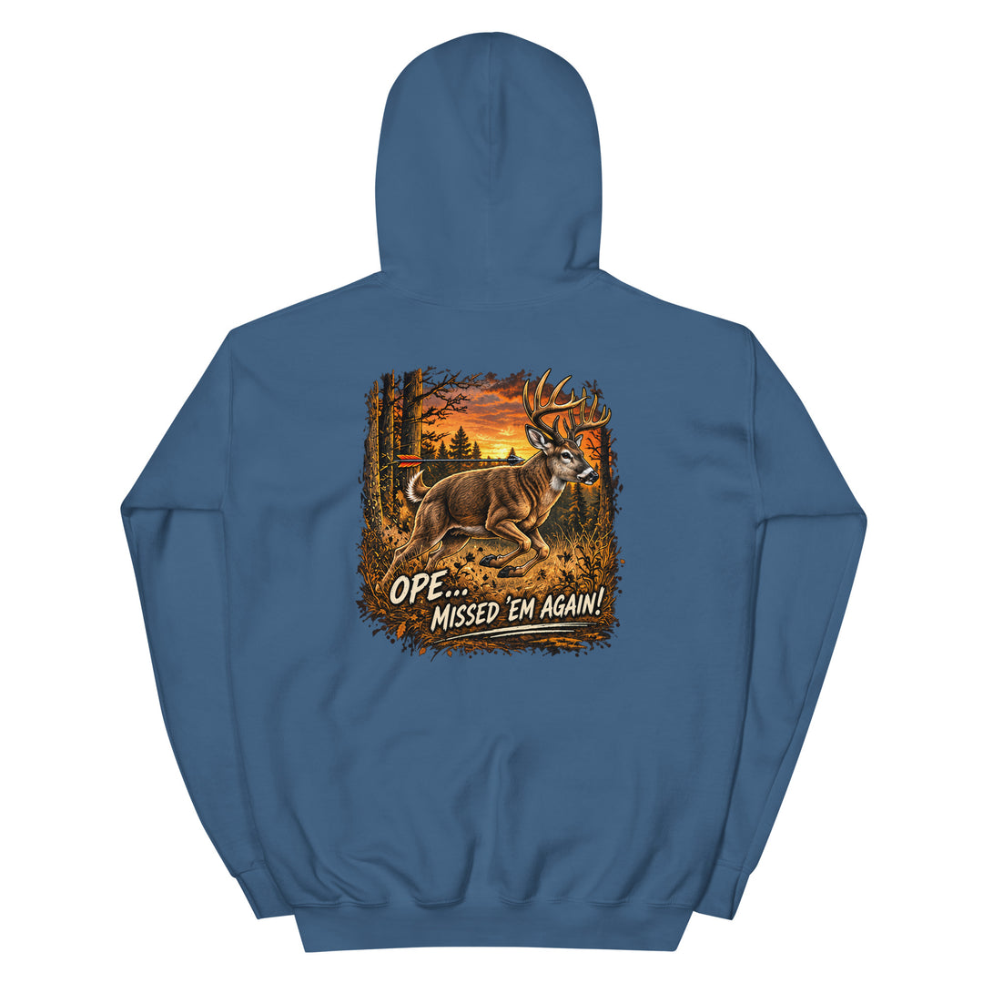 O’MEA™ Whitetail — Hoodie, indigo blue, back 