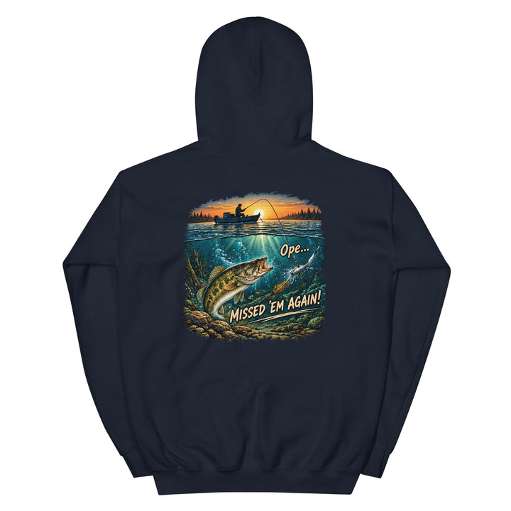 O’MEA™ Walleye — Missed Bait — Hoodie, navy, back 