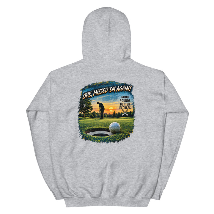 O’MEA™ Golf — Near-Miss Putt — Hoodie, sport grey, back 