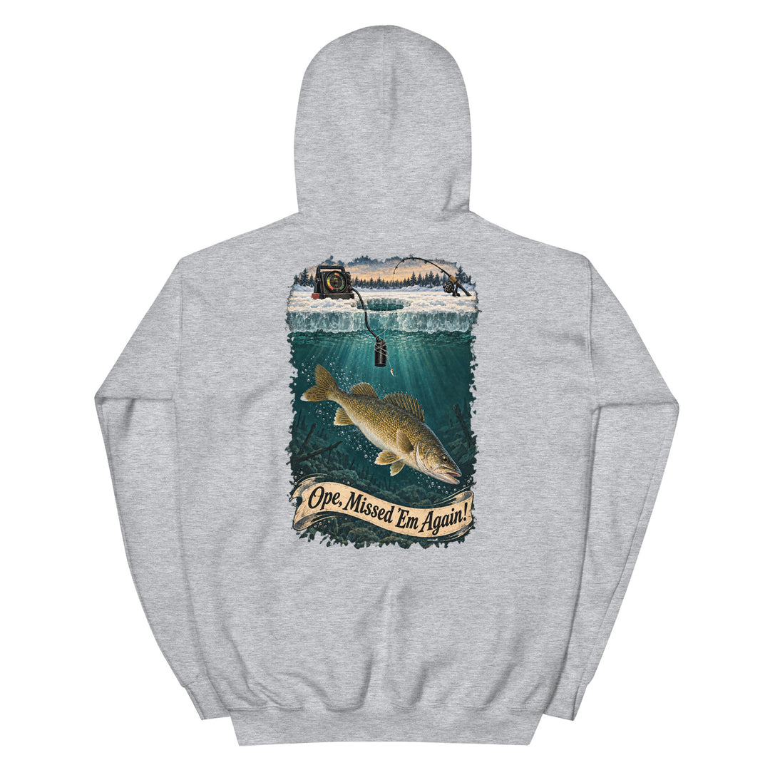 O’MEA™ Walleye — Sonar Tangle — Hoodie, sport grey, back 