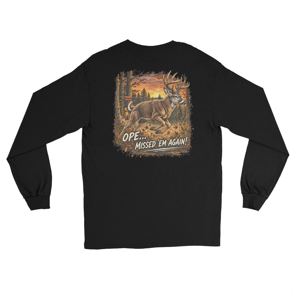 O’MEA™ Whitetail — Long Sleeve, black, back #color_black