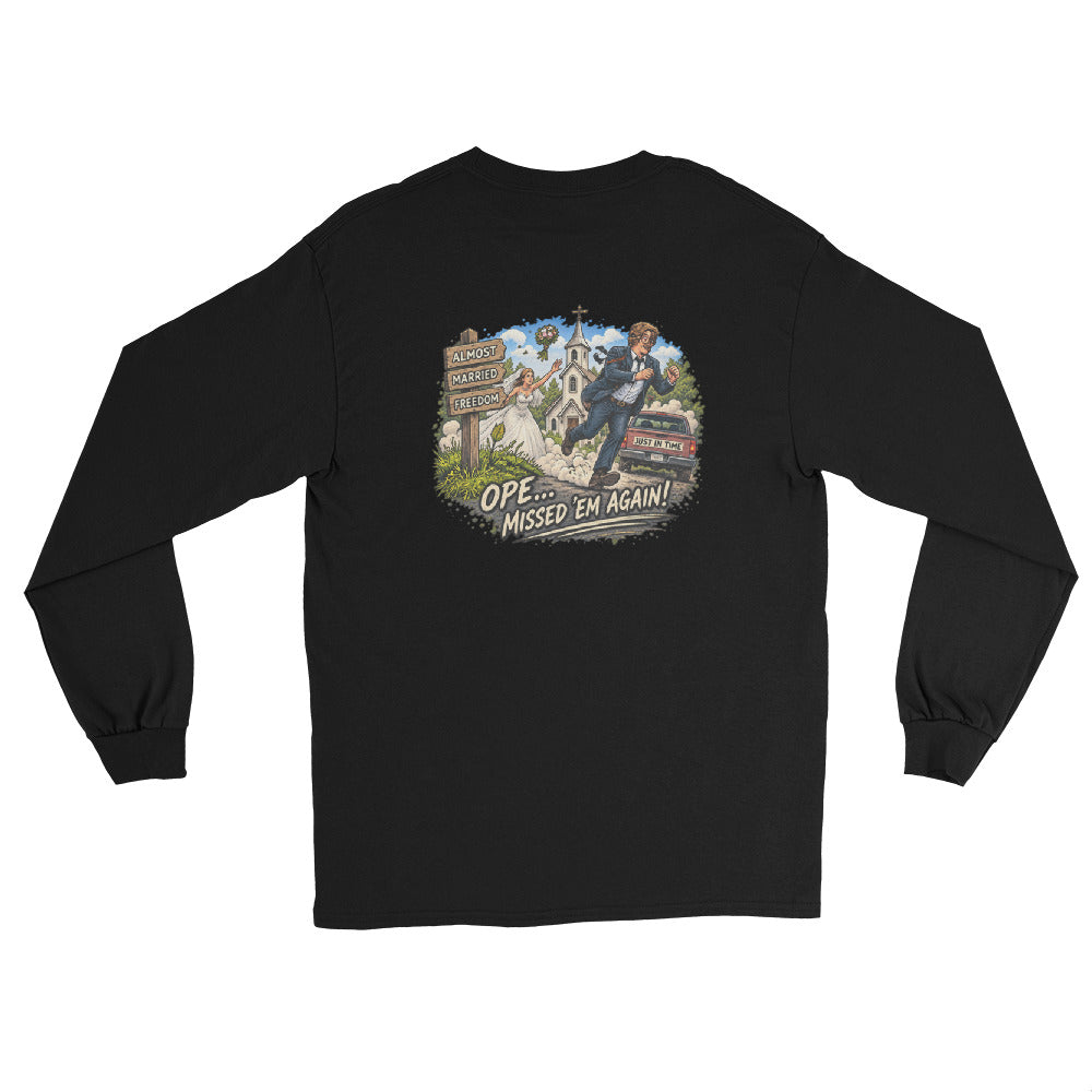 O’MEA™ Almost Married — Long Sleeve, black, back #color_black