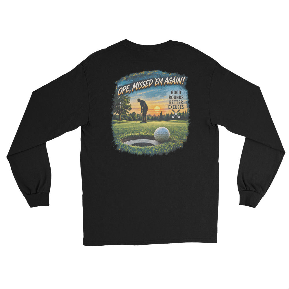 O’MEA™ Golf — Near-Miss Putt — Long Sleeve, black, back 