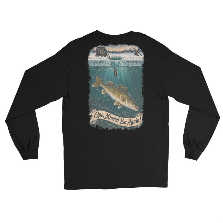 O’MEA™ Walleye — Sonar Tangle — Long Sleeve, black, back 