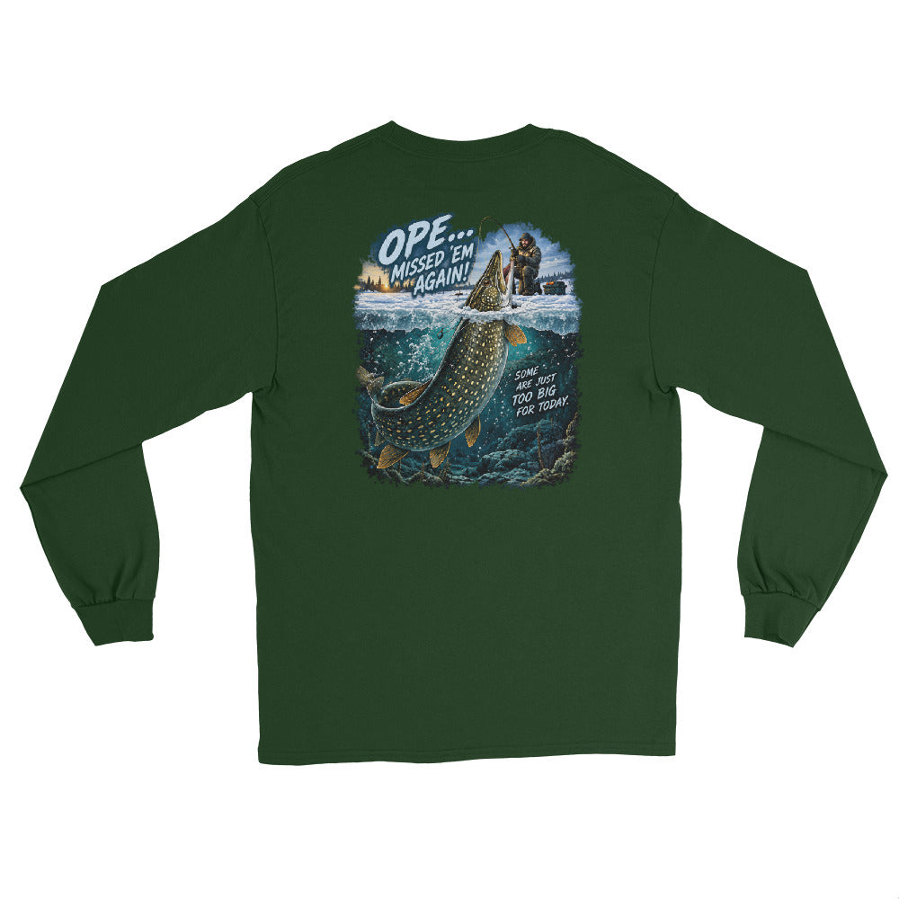 O’MEA Northern Pike long sleeve, forest green, back 