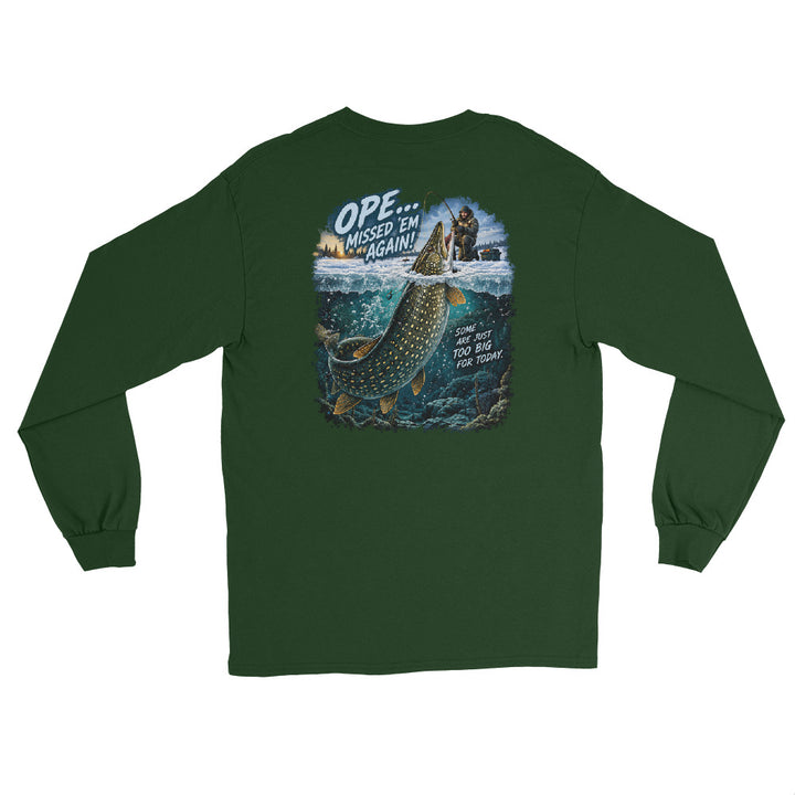 O’MEA Northern Pike long sleeve, forest green, back 