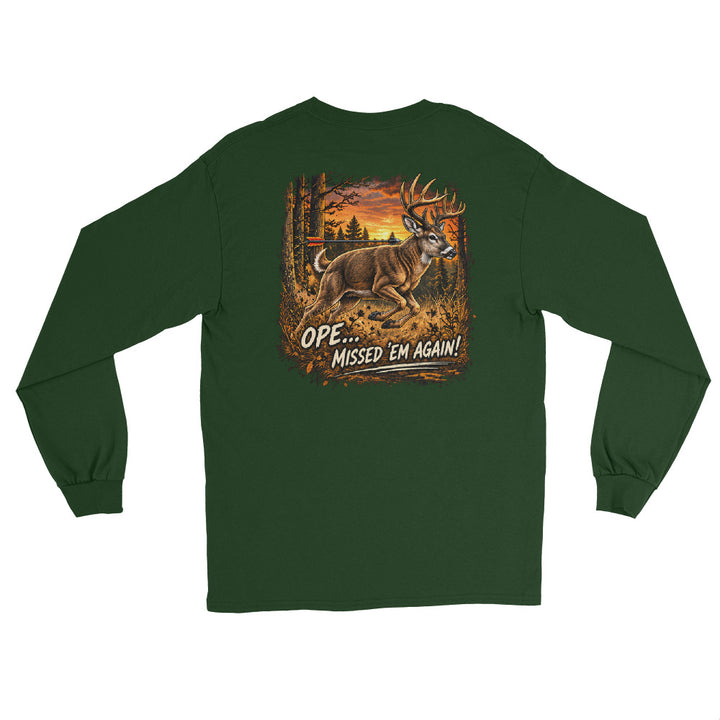 O’MEA™ Whitetail — Long Sleeve, forest green, back 