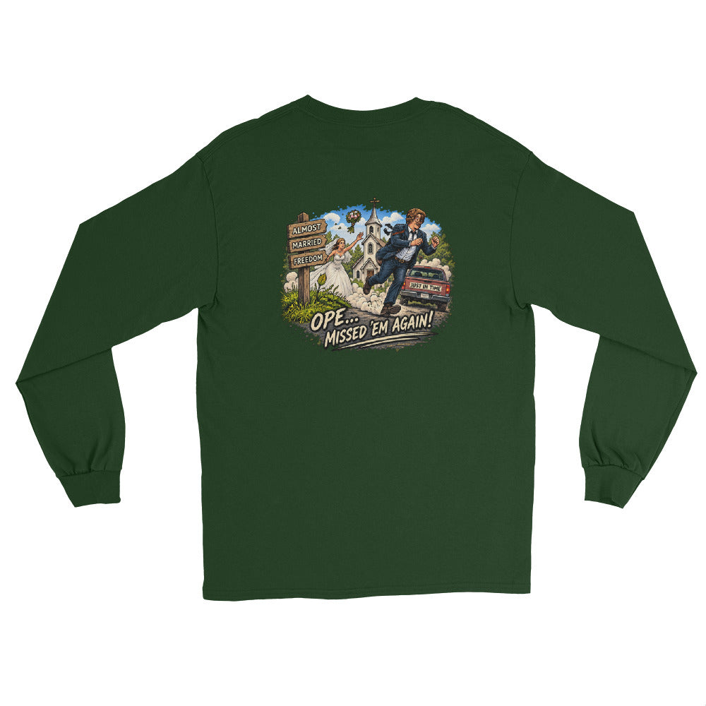 O’MEA™ Almost Married — Long Sleeve, forest green, back 