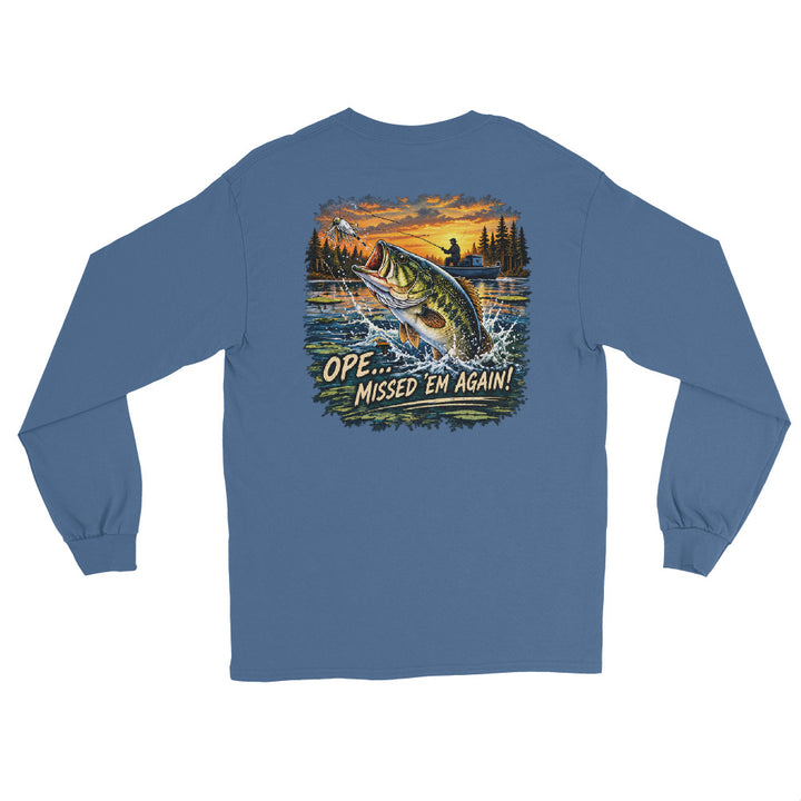 O’MEA Bass long sleeve, indigo blue, back 