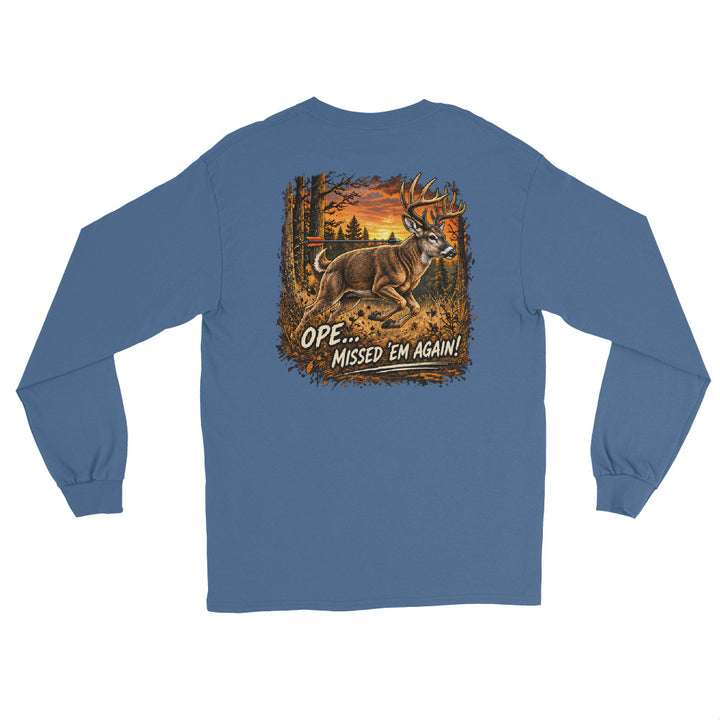 O’MEA™ Whitetail — Long Sleeve, indigo blue, back 