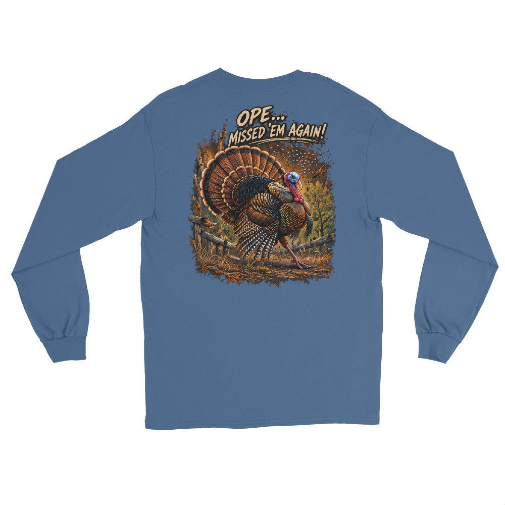 O’MEA™ Turkey — Long Sleeve, indigo blue, back 
