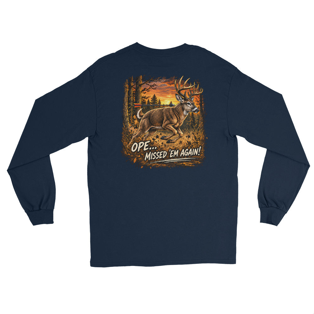 O’MEA™ Whitetail — Long Sleeve, navy, back 