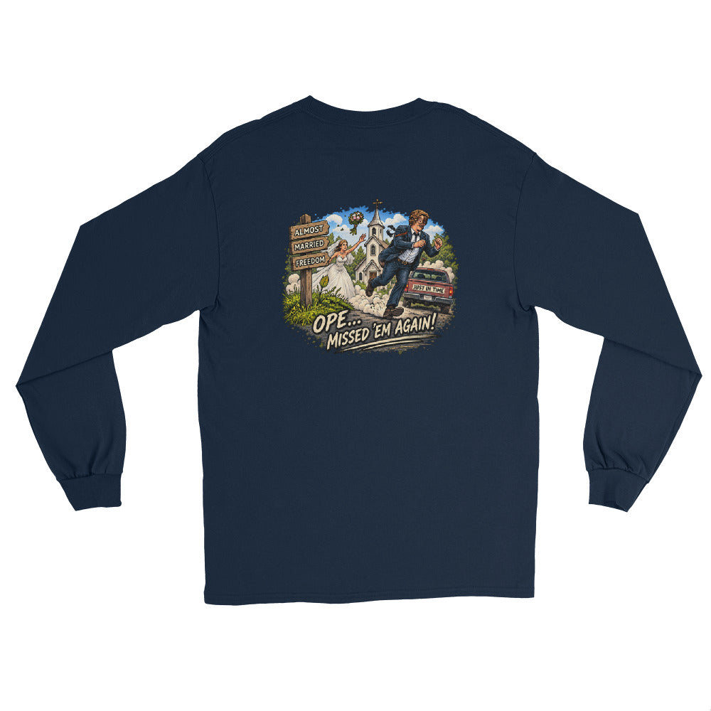 O’MEA™ Almost Married — Long Sleeve, navy, back 