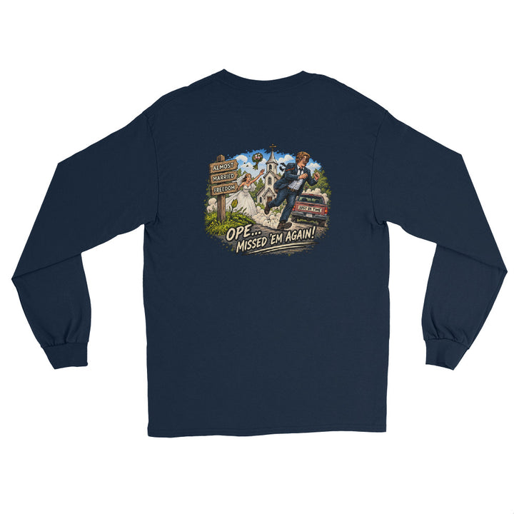 O’MEA™ Almost Married — Long Sleeve, navy, back 