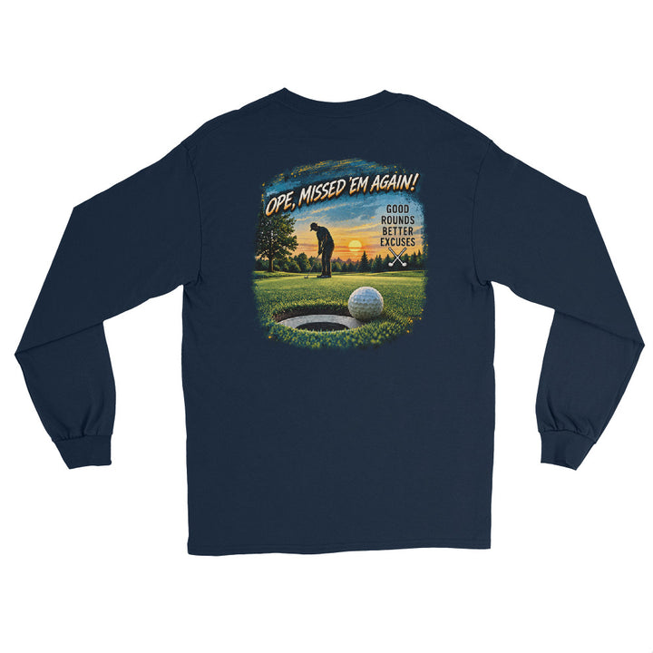 O’MEA™ Golf — Near-Miss Putt — Long Sleeve, navy, back 